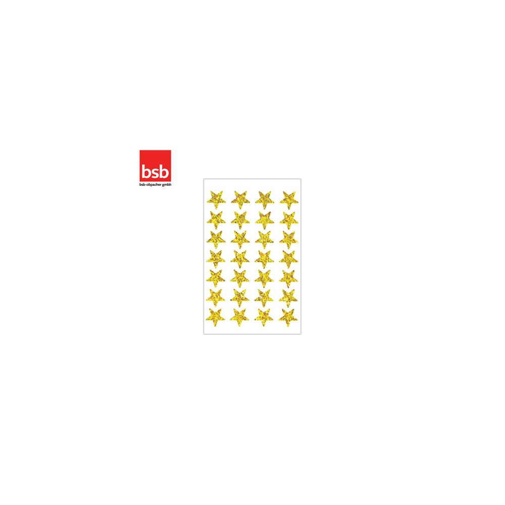 Christmas Stickers Golden Stars Small