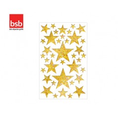 Christmas stickers gold stars