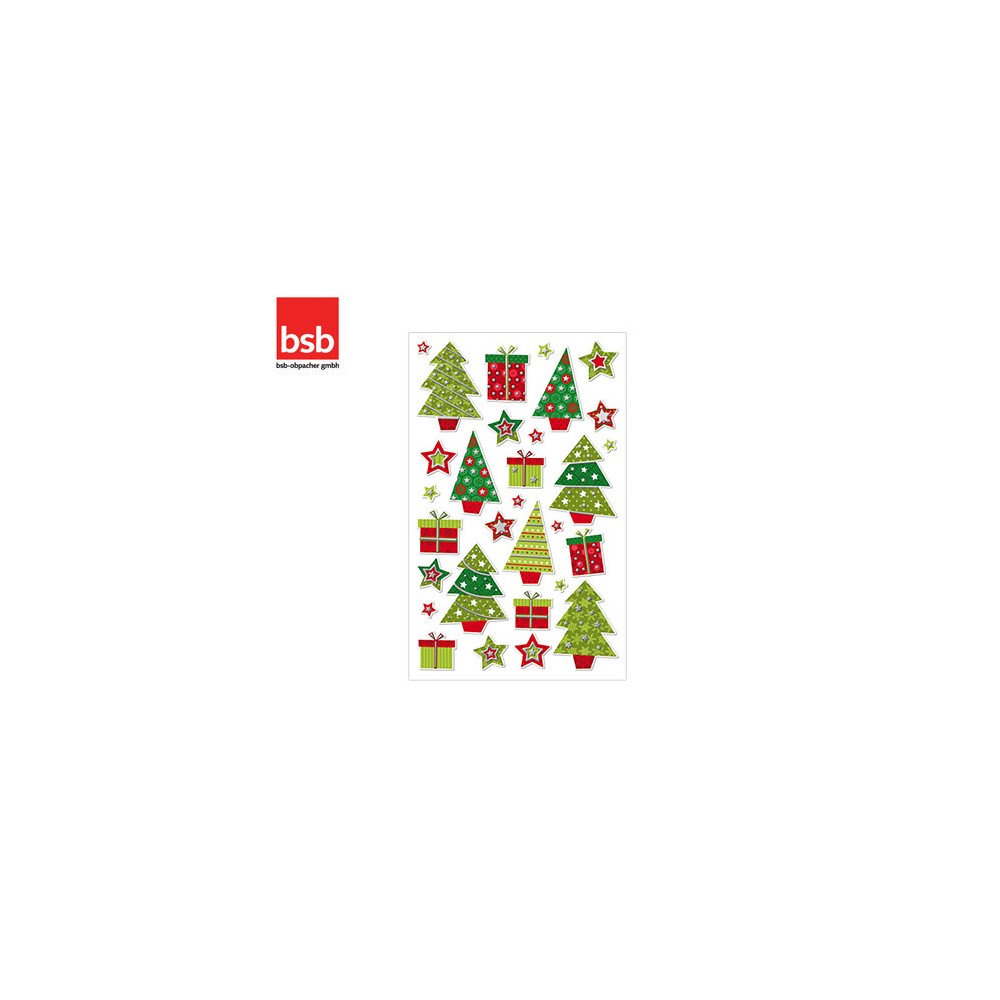 Christmas stickers Creative Fir trees