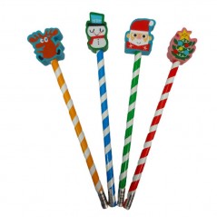 Pencil With Eraser Christmas 4 Designs 26659