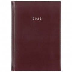 Daily Calendar 2023 17x25cm. basic bound burgundy 02128-04