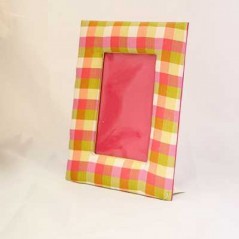 Pink and Light Green Plaid Frame (1551)