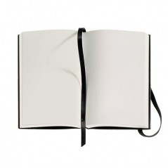 Notebook white 9x14cm with rubber Miquelrius