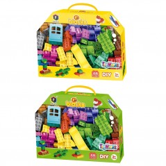 Colorful bricks 48 pcs. in a hexagonal box