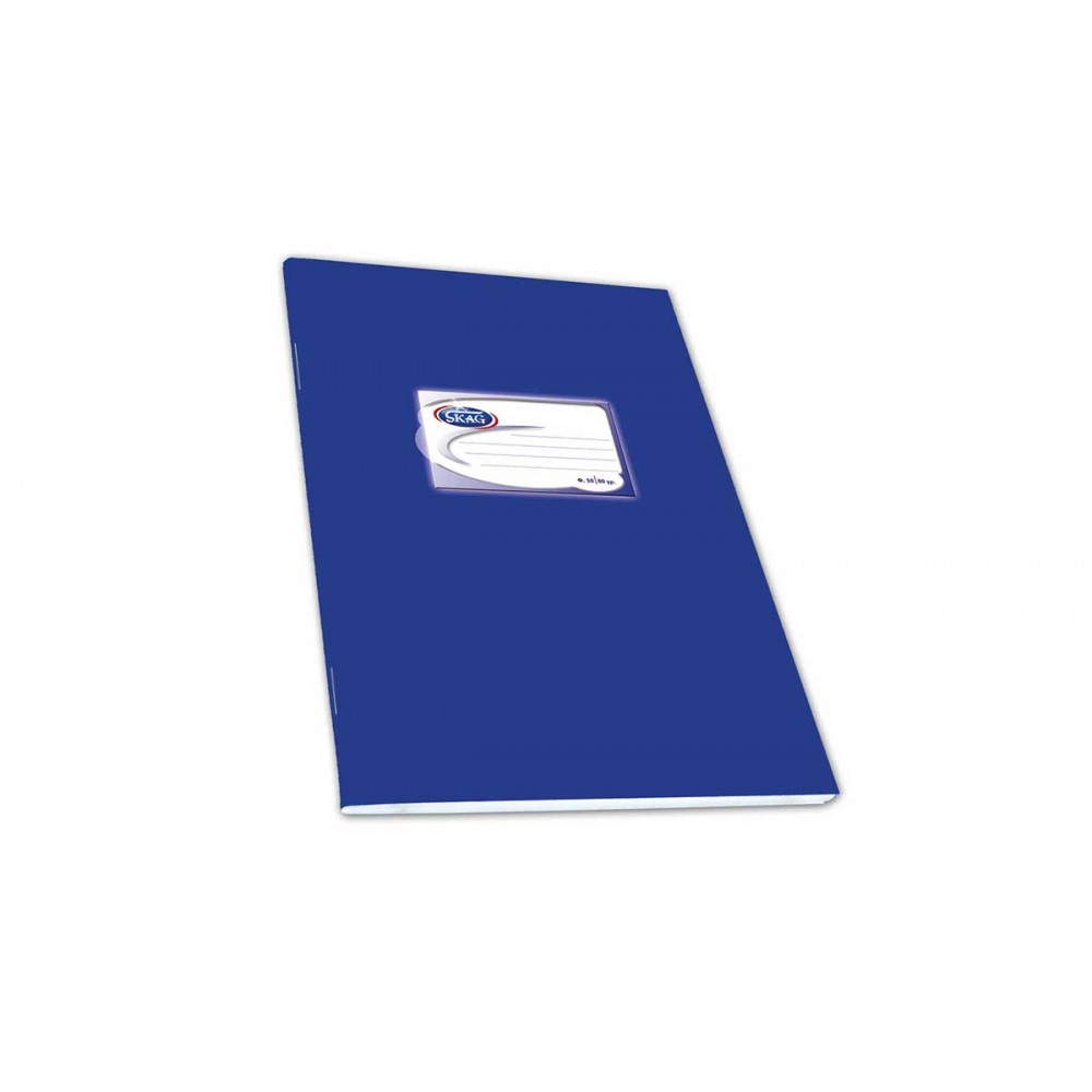 Notebook of paper 50 sheets blue 17Χ25 Skag