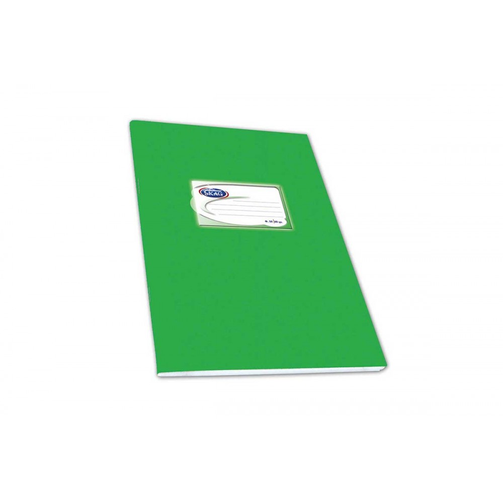 Notebook of paper 50 sheets Green 17Χ25 Skag