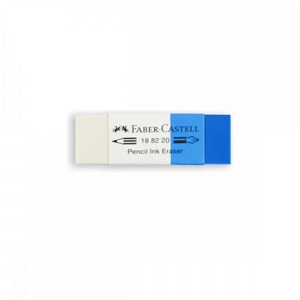 Faber-Castell eraser white/blue