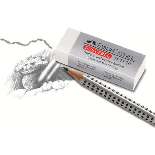 Γόμα Faber-Castell λευκή Dust-free