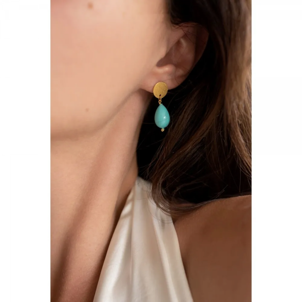 925° Turquoise Drop Earrings