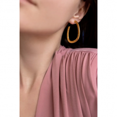 Σκουλαρίκια Hammered hoops