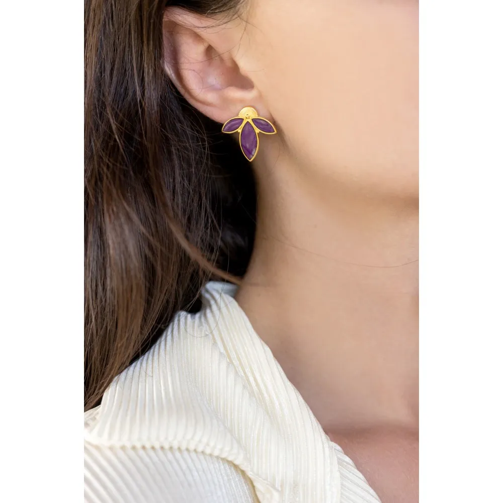 Σκουλαρίκια Siena Earrings purple