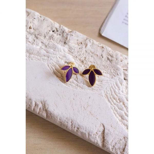 Σκουλαρίκια Siena Earrings purple