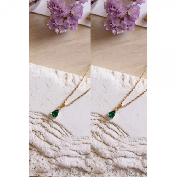 Κολιέ Crystal necklace II Πράσινο