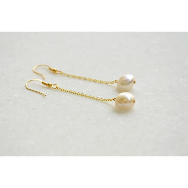 Long earrings with pearl 925°