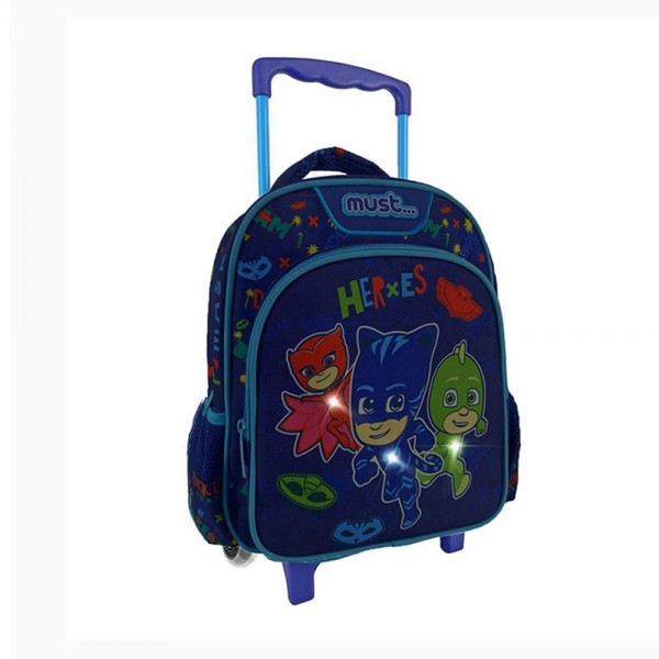 PJ Masks Heroes Must Toddler Trolley Bag with Light