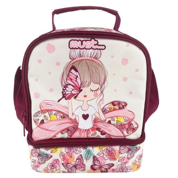 Yummy Butterfly Girl Must Isothermal Shoulder Lunch Bag