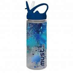 Water Canteen Plastic 500ml with a straw Must Blue