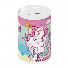 Must metal money box 10x15cm. Unicorn