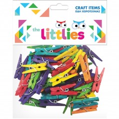 Colored wooden pegs 45 pcs. 25m. The Littlies