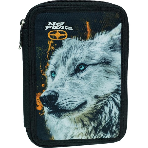 Double Full Pencil Case No Fear White Wolf