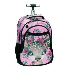 Back me Up Pink Deer Trolley Bag