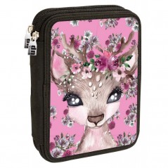 Double Full Pencil Case Back Me Up Pink Deer