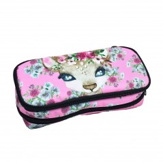 Pencil Barrel Case Back Me Up Pink Deer