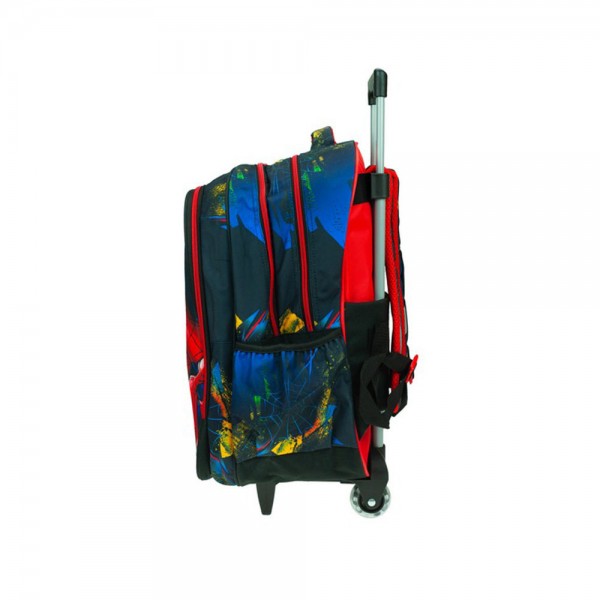 Trolley Primary School Bag Gim Spiderman Blue Net