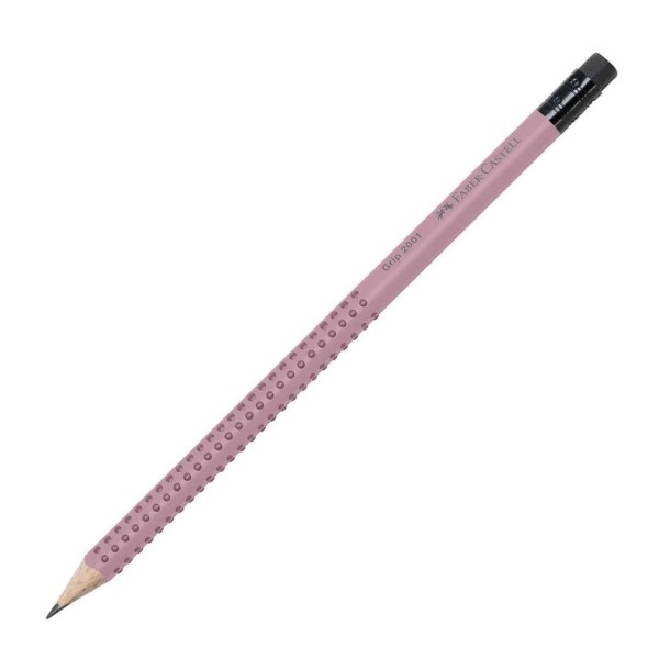 Μολύβι Grip με γόμα Ροζέ Shadow Faber-Castell