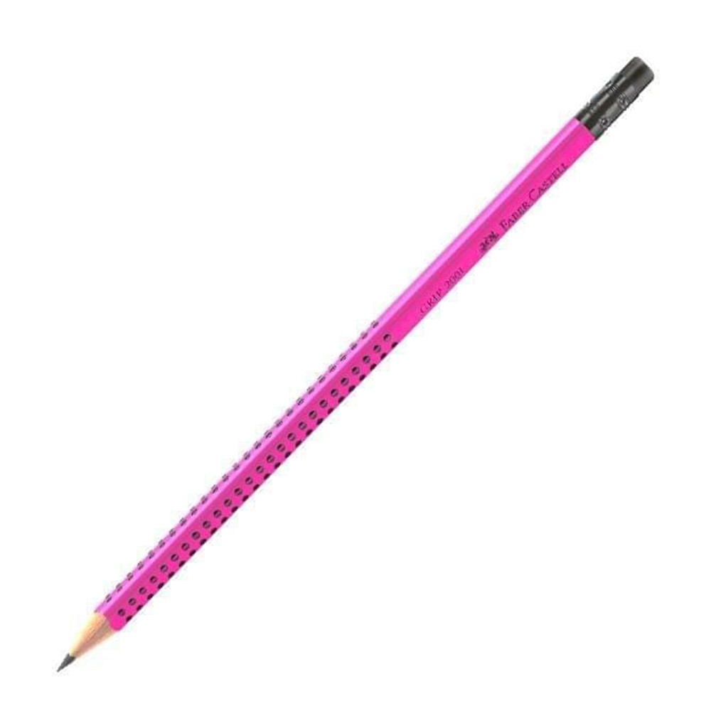 Faber-Castell Grip magenta pencil with eraser