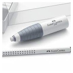 Γόμα-Ξύστρα Faber-Castell Twist Combi Λευκή