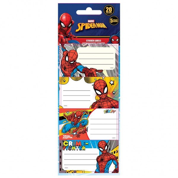 Spiderman name stickers 20 pcs. (508239)