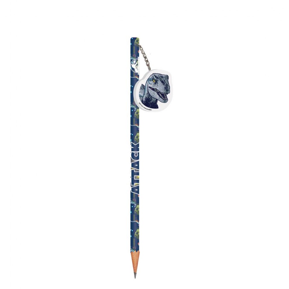 Jurassic World Blue Pencil With Eraser