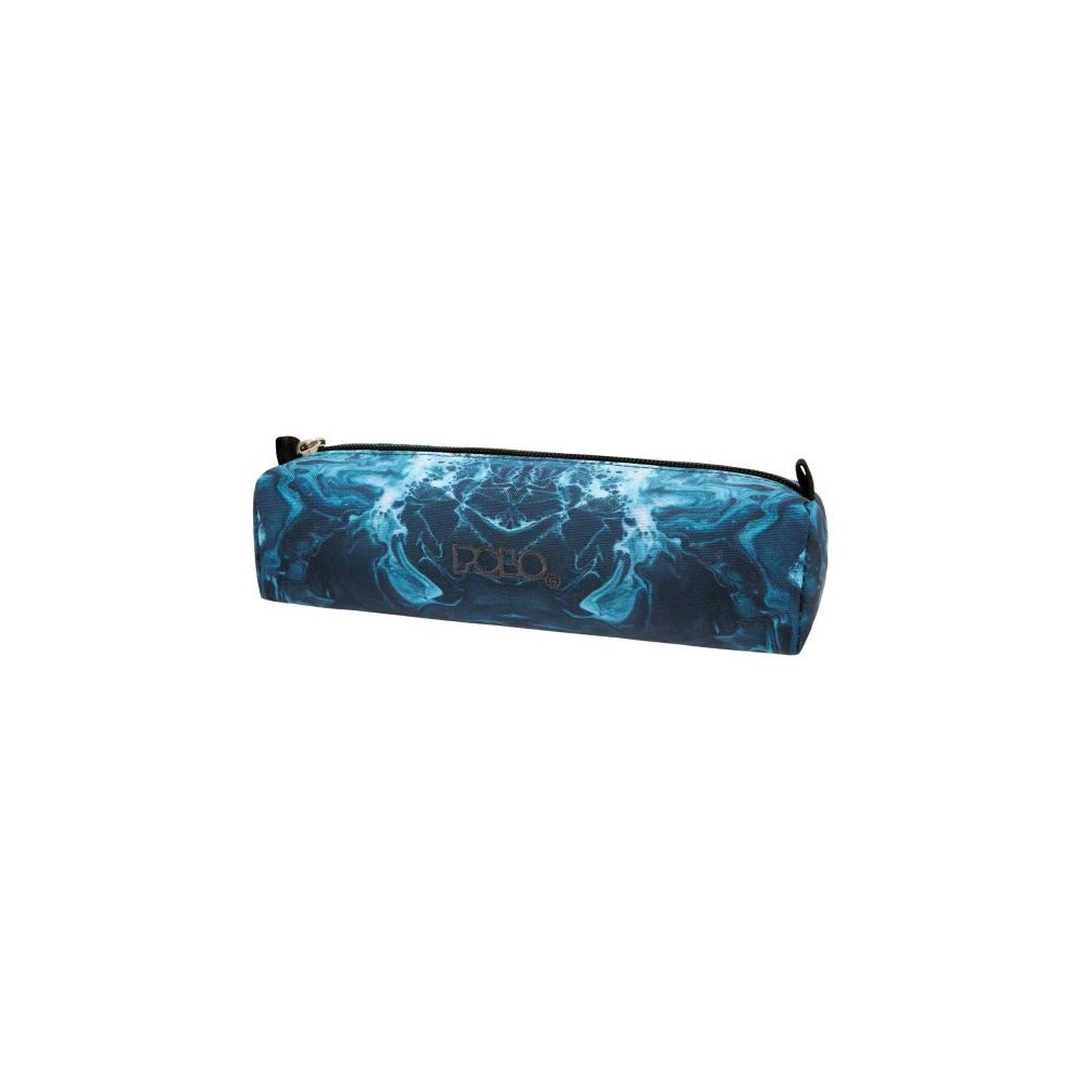 Oval Pencil Case POLO 937006 Wallet Art Blue