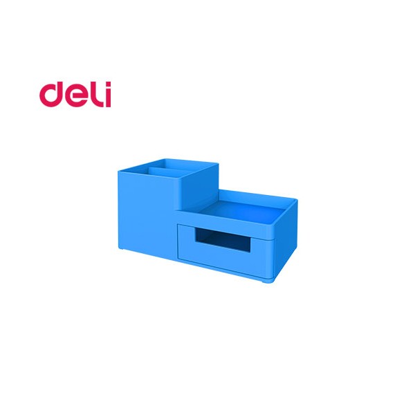 Desk set plastic Deli Rio 3 seats Blue