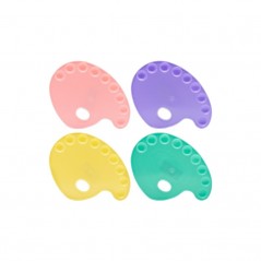 Plastic palette oval 9 places pastel (745.010525)