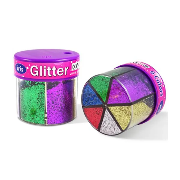 Χρυσόσκονη Glitter Efo Iris 50γρ 6 Χρώματα με αλατιέρα