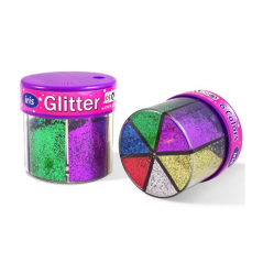 Glitter Efo Iris 50g 6 Colors with salt shaker