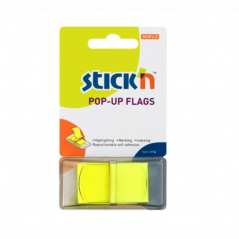 Hopax Stick'n Pop Up Bookmarks 45x25mm 50 sheets yellow