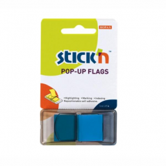 Hopax Stick'n Pop Up Bookmarks 45x25mm 50 sheets blue