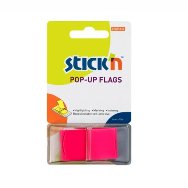 Σελιδοδείκτες Hopax Stick' n Pop Up 45x25mm 50 φύλλων ροζ