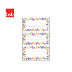 Stickers School Butterflies Tab 3sh. 7.8x12.5cm BSB