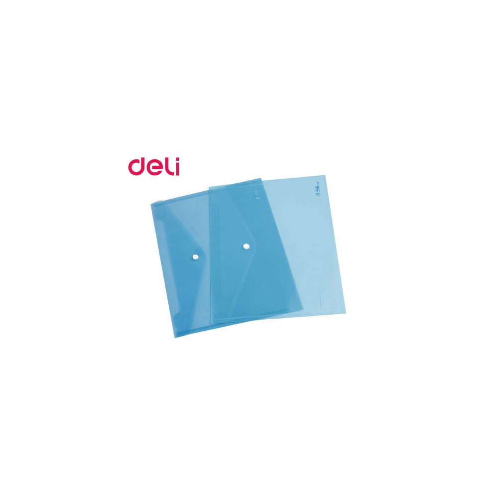 Envelope Button P.P. A4 Deli Transparent Blue