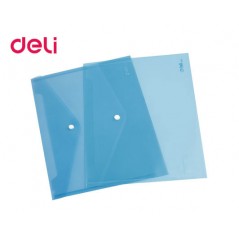 Envelope Button P.P. A4 Deli Transparent Blue