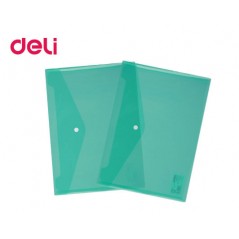 Envelope Button P.P. A4 Deli Transparent Green