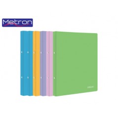 Binder Plastic A4 2 rings 2cm. Various Metron Colors