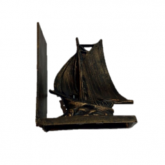 "Ship" metal bookend