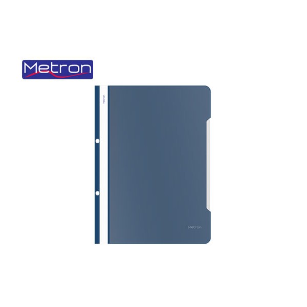 Perforated sheet laminated file Metron Blue