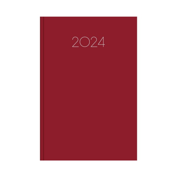 Calendar Daily Simple A4 21x29 Burgundy 2024