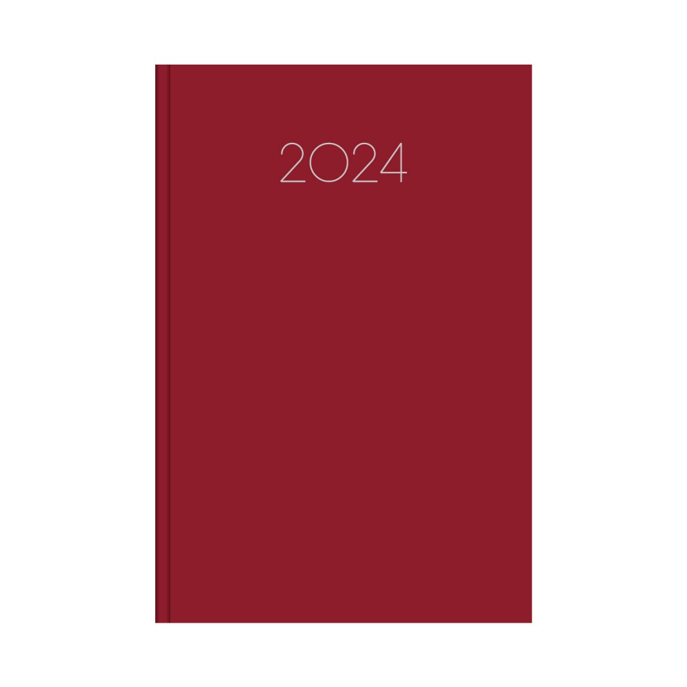 Calendar Daily Simple A4 21x29 Burgundy 2024